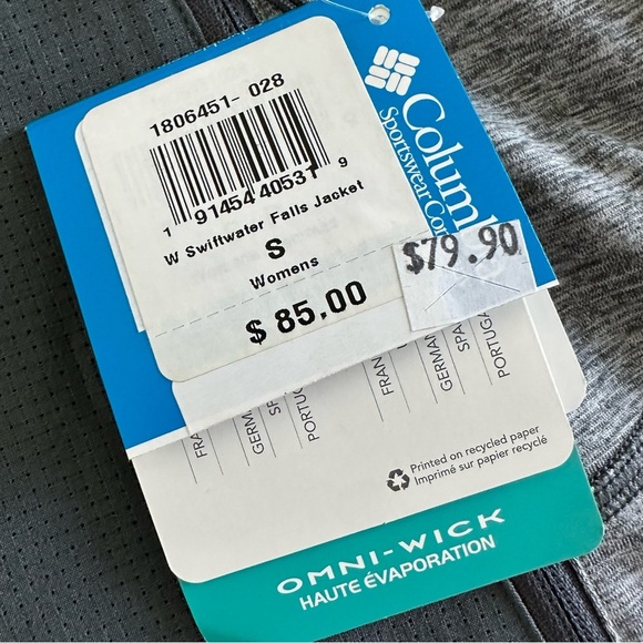 COLUMBIA Womens Swiftwater Falls Jacket Gray Small - Picture 2 of 8